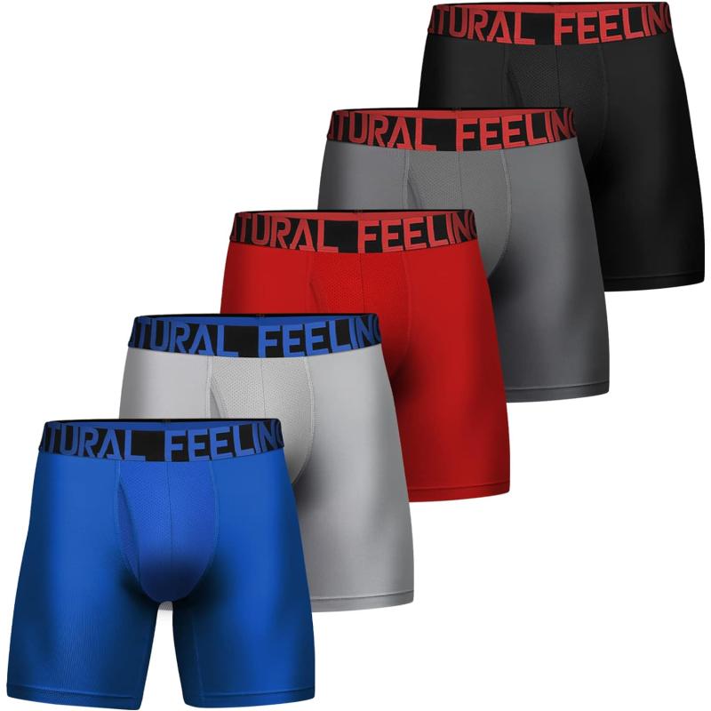 Natural Feelings Mens Underwear Coolzone Boxer Briefs for Men Pack ...